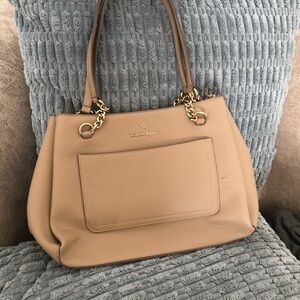 Nanette Lepore Tan Shoulder Bag with Gold Chain
